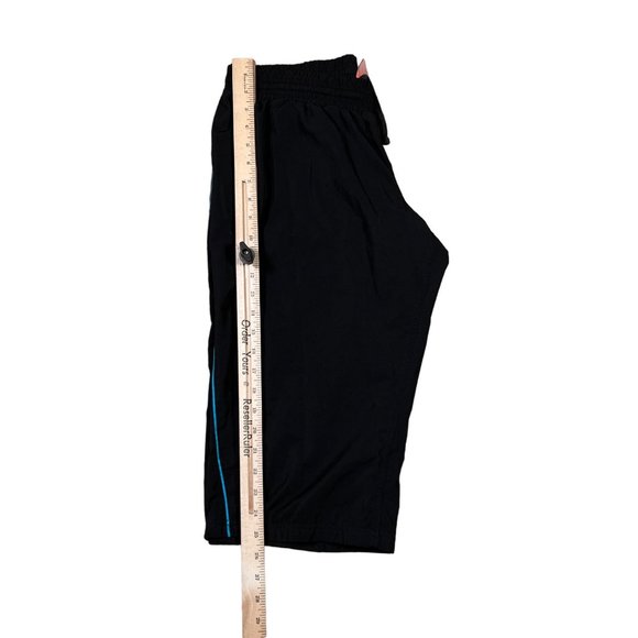 NIKE the athletic dept. Pants Women's Capri 100% Polyester Black/Blue Size Large - Picture 6 of 14